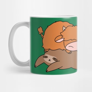 Sloth and Little Highland Cow Mug